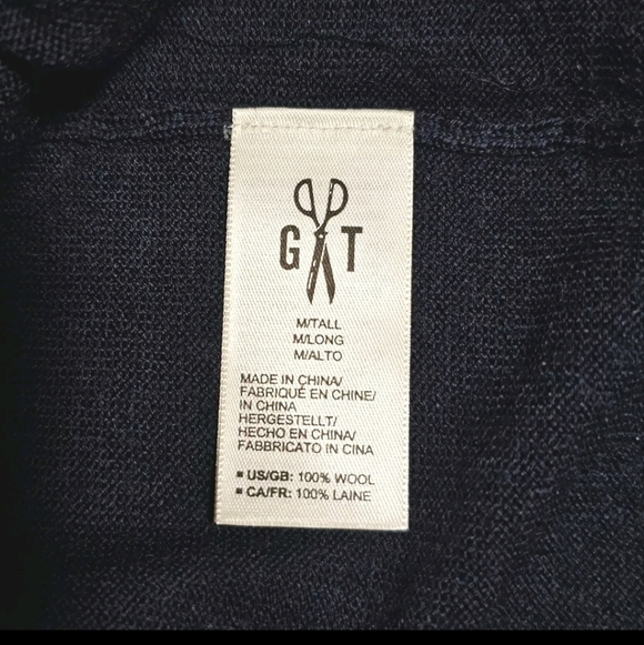 Goodthreads Men's Navy Blue M/Tall Merino Wool Casual Career Longsleeve Sweater - Picture 5 of 8